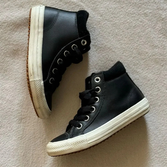 Converse Chuck Taylor All Star PC Boot Hi Junior Black/Caramel Size 13 - Picture 5 of 11